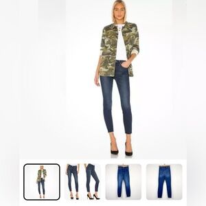 Mother jeans sz 25 tongue and chic high waisted looker ankle fray